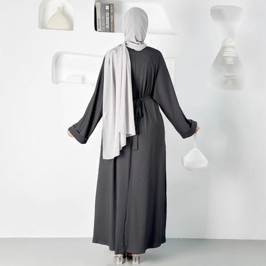New Pure Color Tied Long Robe