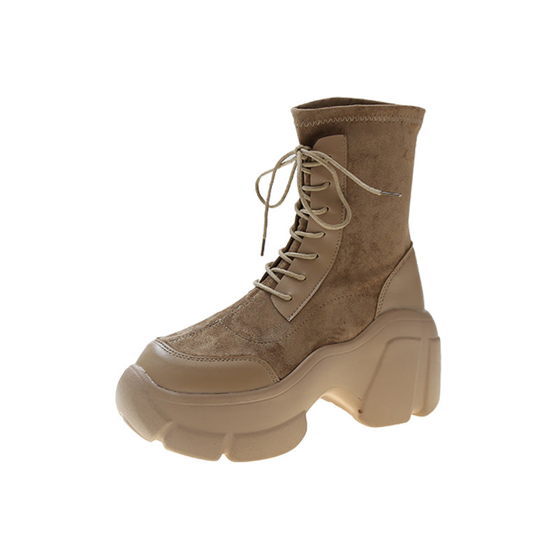 Small Thick Soled Heightening Short Polyurethane Boots