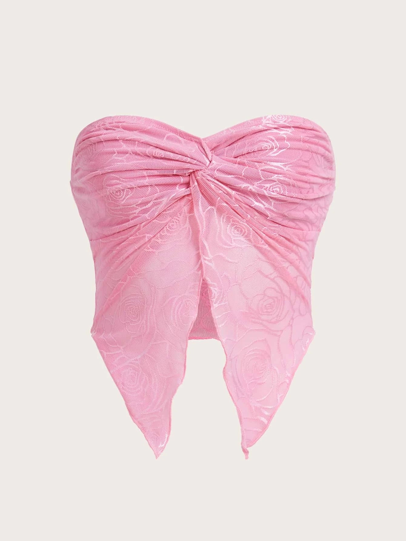 Mesh Stitching Chest Wrap Collar Backless Underwaist Women