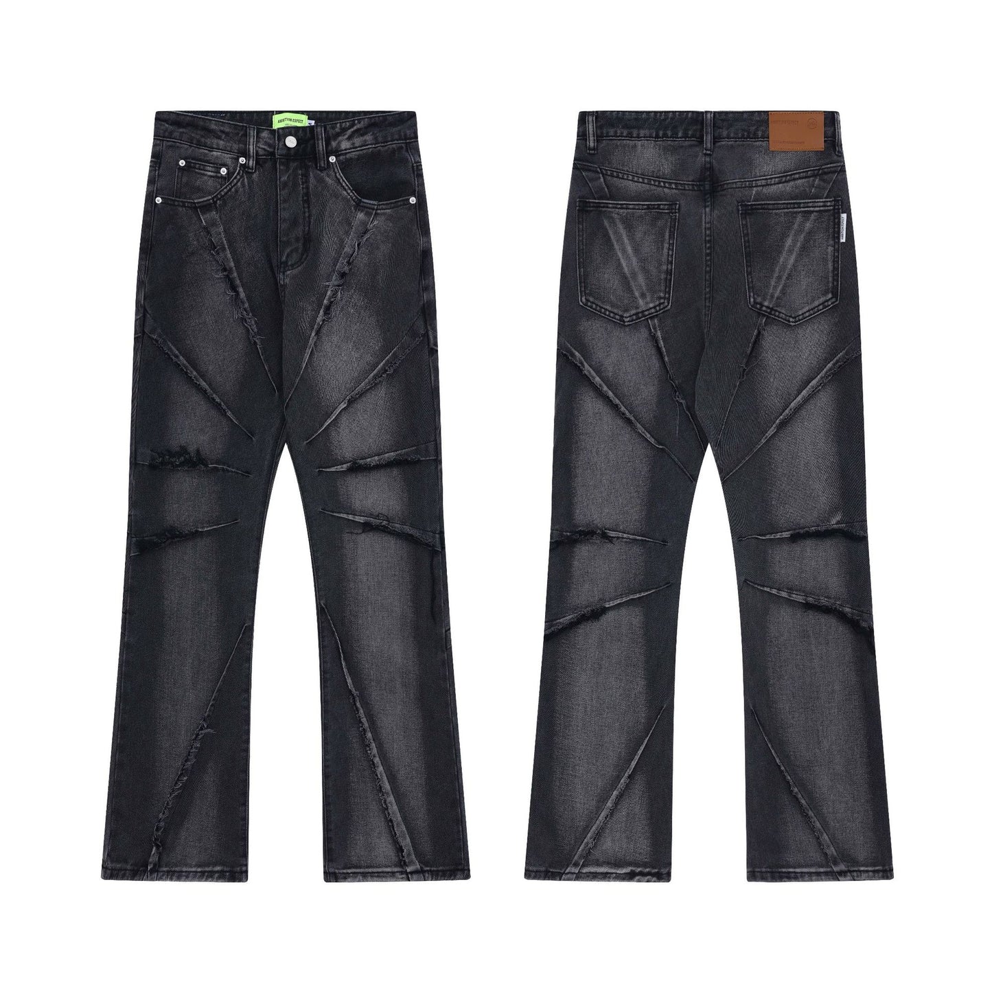 Old Pleated Cat Beard Slightly Flared Cow Fashion Brand Loose-fitting Wide-leg Trousers