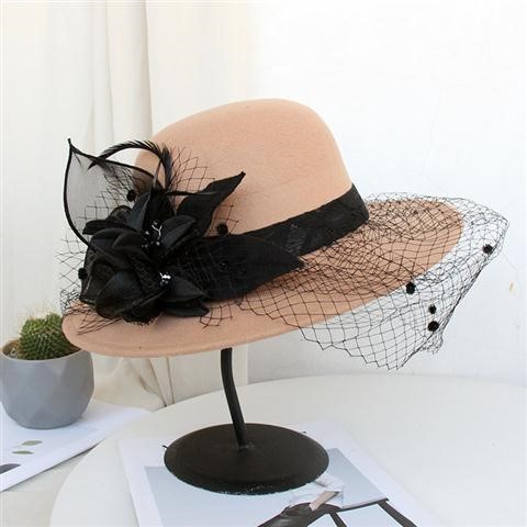 Ladies Temperament Retro Mesh Fashion Hat Trend