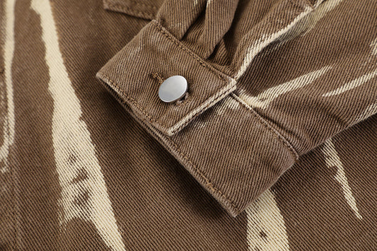 Men's Gradual Change Denim Jacket Coat