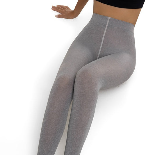 Ammonia-knitted AB Two-tone Cotton-like 80D Heather Gray Tights