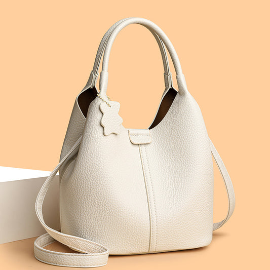 New All-match Tote Soft Leather Western Style Crossbody Bag
