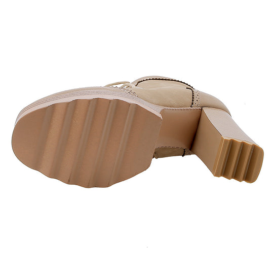 European And American Waterproof Platform Super High Heel Short Boots Women