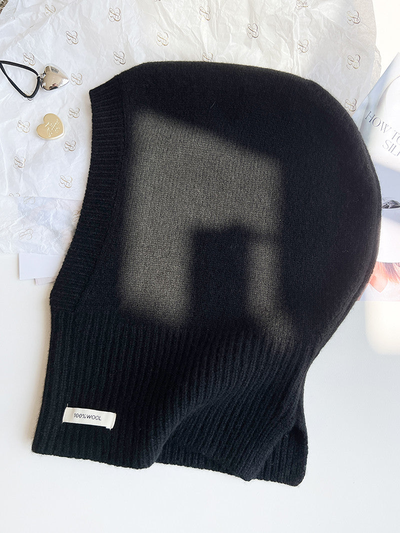 Wool Vintage Knitted Pullover Earmuffs Hat