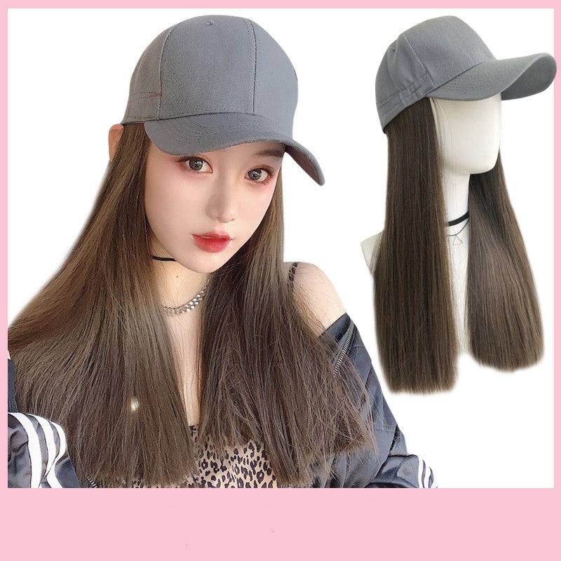 Cap with fake hair