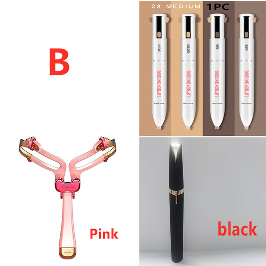 Eyebrow Shaping Set 3 In 1 Foldable Adjustable Eyebrow Stencil For Perfect Brows Shapes Makeup