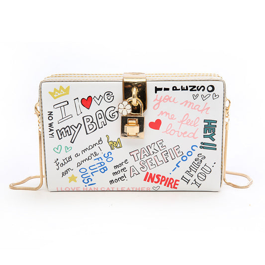 Trendy Graffiti Casual Messenger Bag