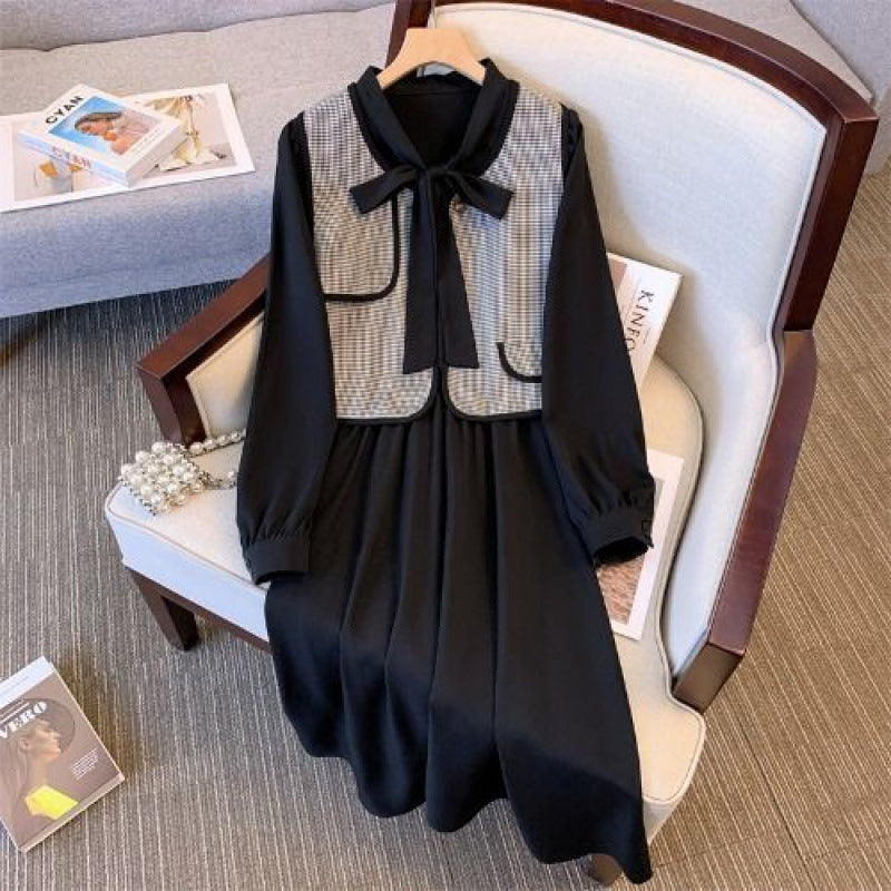 Trendy Two-Piece Set Relaxed Outerwear Skirt And Vest For Shorter Statures