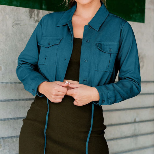 Casual All-match Loose-fit Shirt With Two Pockets