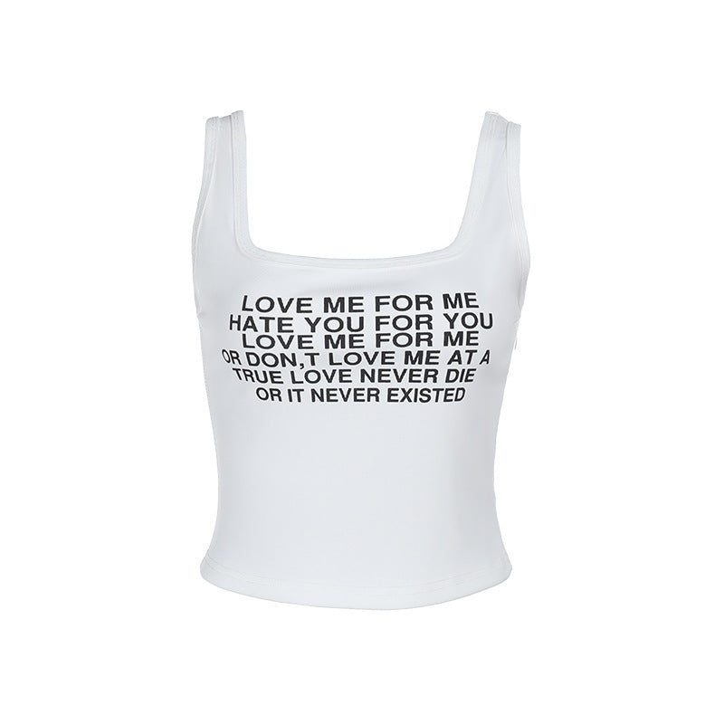 Street-style Womens Camisole With Letter Print