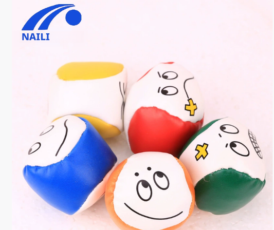 PU leather sandbag-Smiley face-Random pattern-1 piece