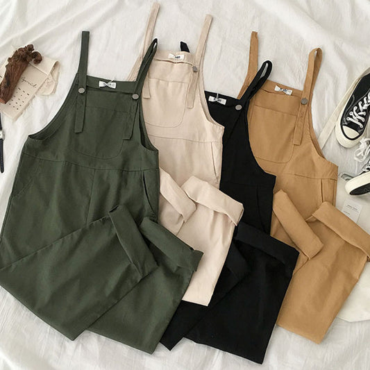 Strap Women's Loose And Thin One-piece Wide-leg Pants