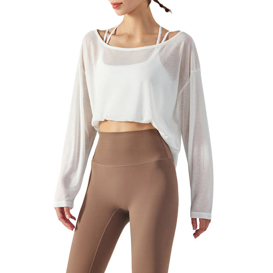 Yoga Yoga Clothes Women's Loose Long Sleeve Lightweight Quick-drying Sports Workout Blouse