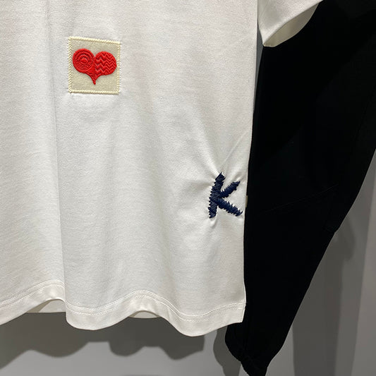 Broderet Trykt Rundhalset Kortærmet T-shirt til mænd