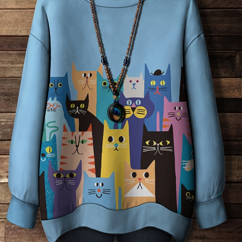 Print Womens Crew-Neck Sweatshirt 3D