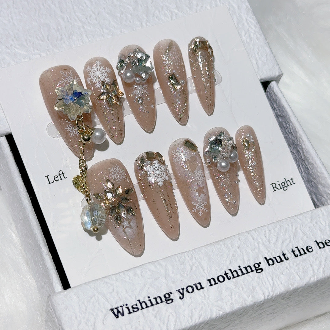 Handmade Christmas Series Wear Nail Detachable Nail Beauty