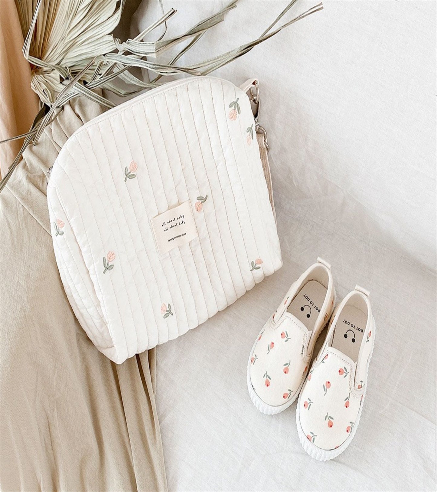 New Year Zipper Embroidery Quilted Cotton Mummy Bag