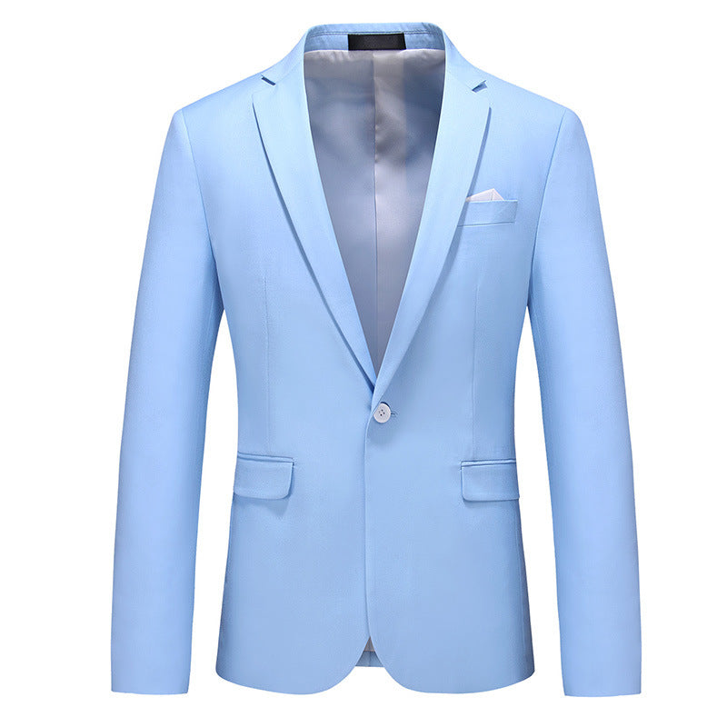 Habitjakke til mænd, koreansk stil, slim fit, business