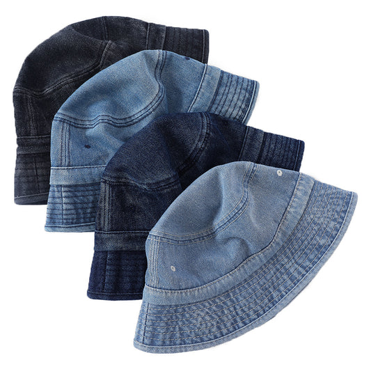 Denim Fisherman Hat Washed And Used Outdoor Sun Protection