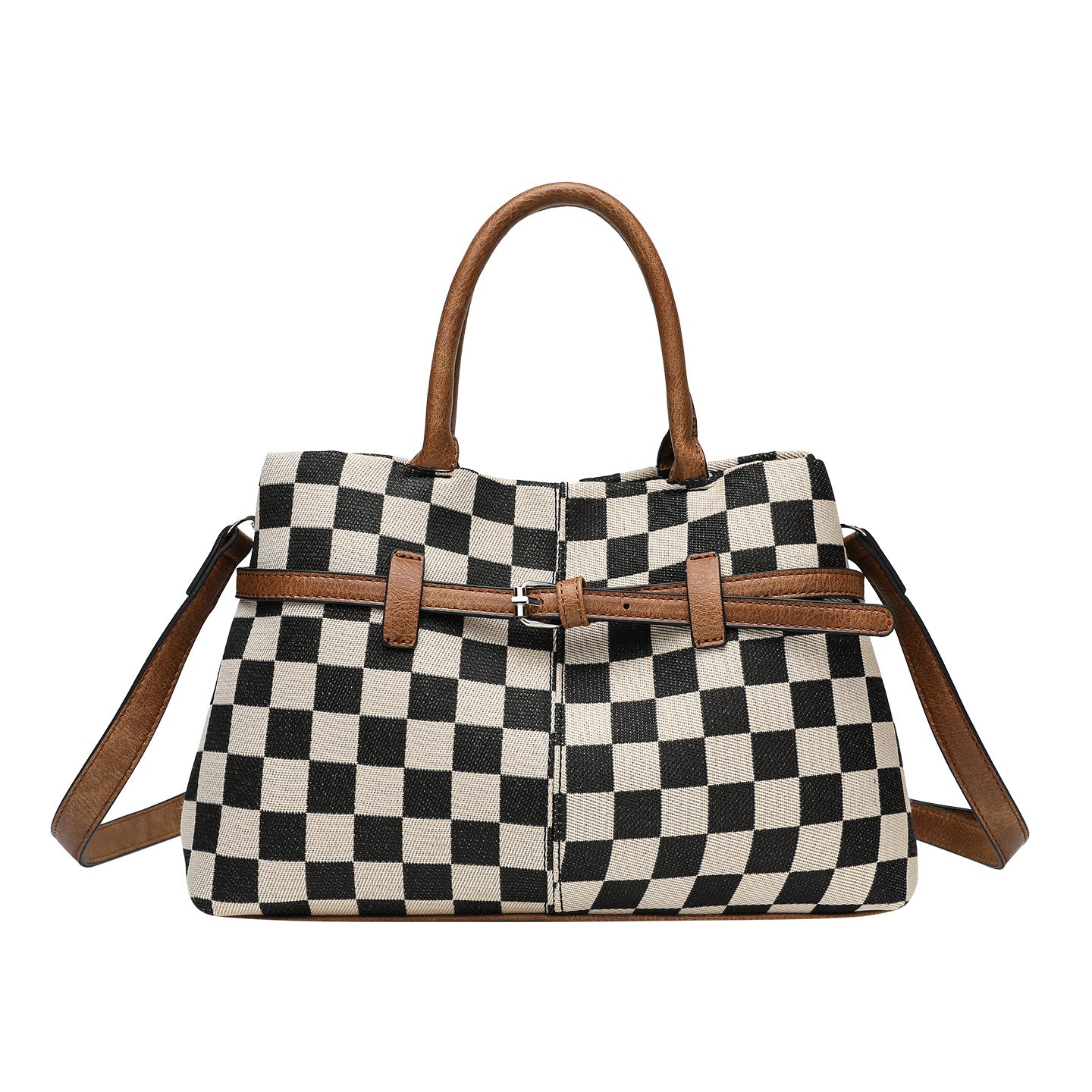 Large Capacity Versatile Chessboard Single Shoulder Crossbody Handbag