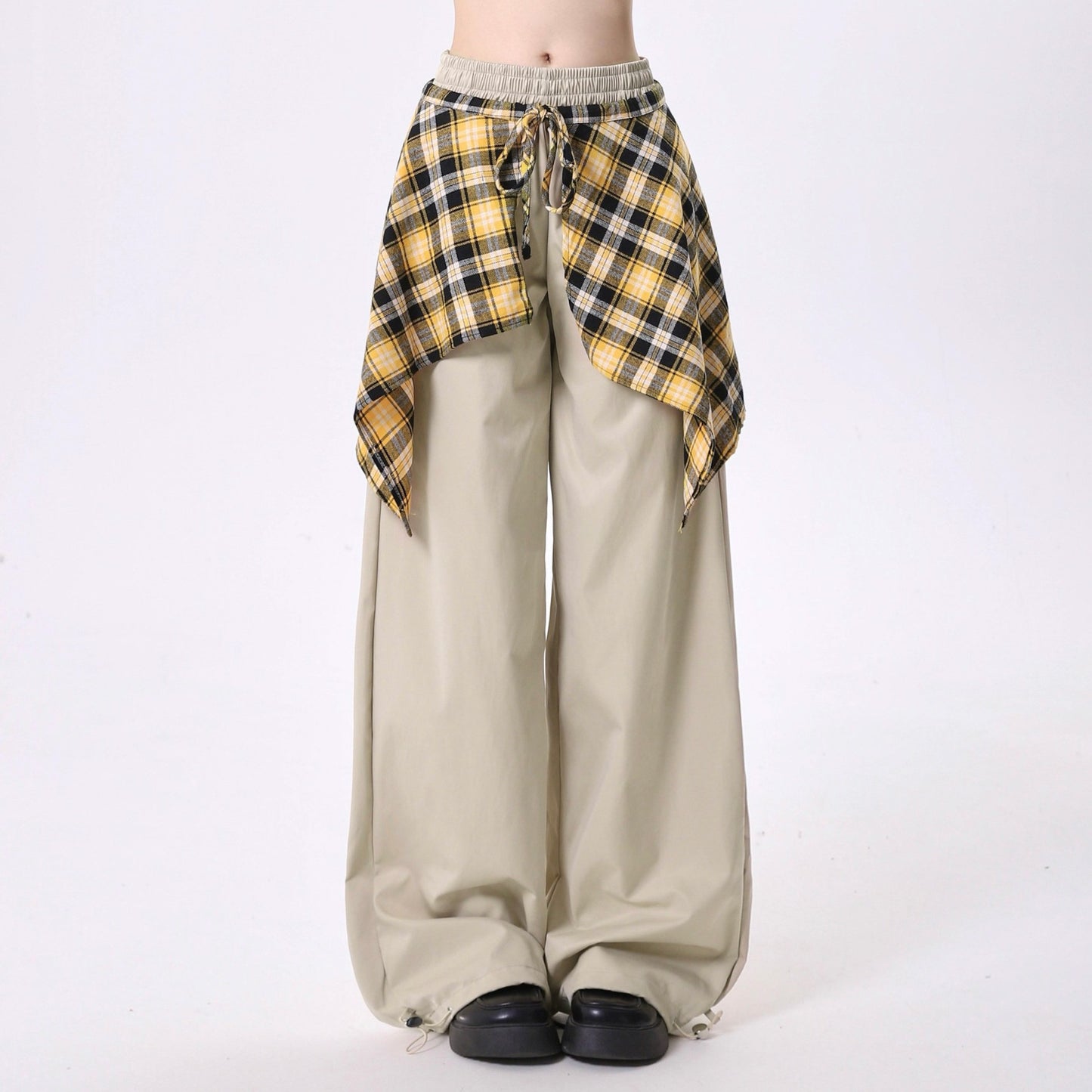 Female Design High Waist Loose Straight Leg Wide Leg Long Pants