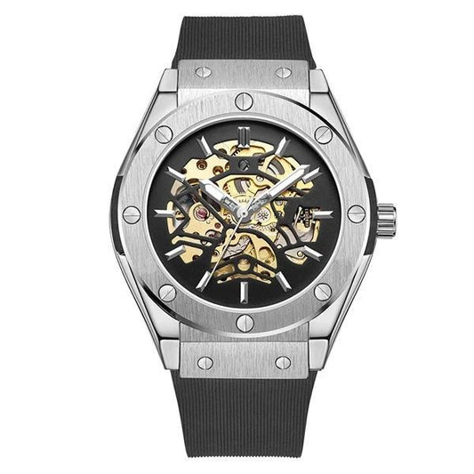 Vintage skeleton mechanical watch