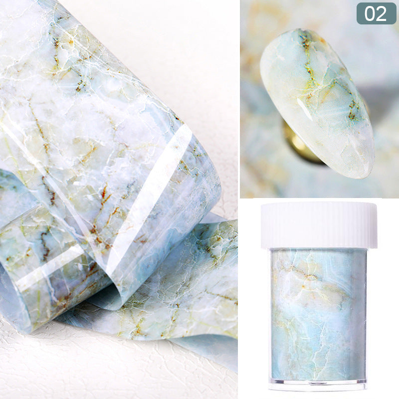 Marble Smudge Pattern Starry Nail Sticker