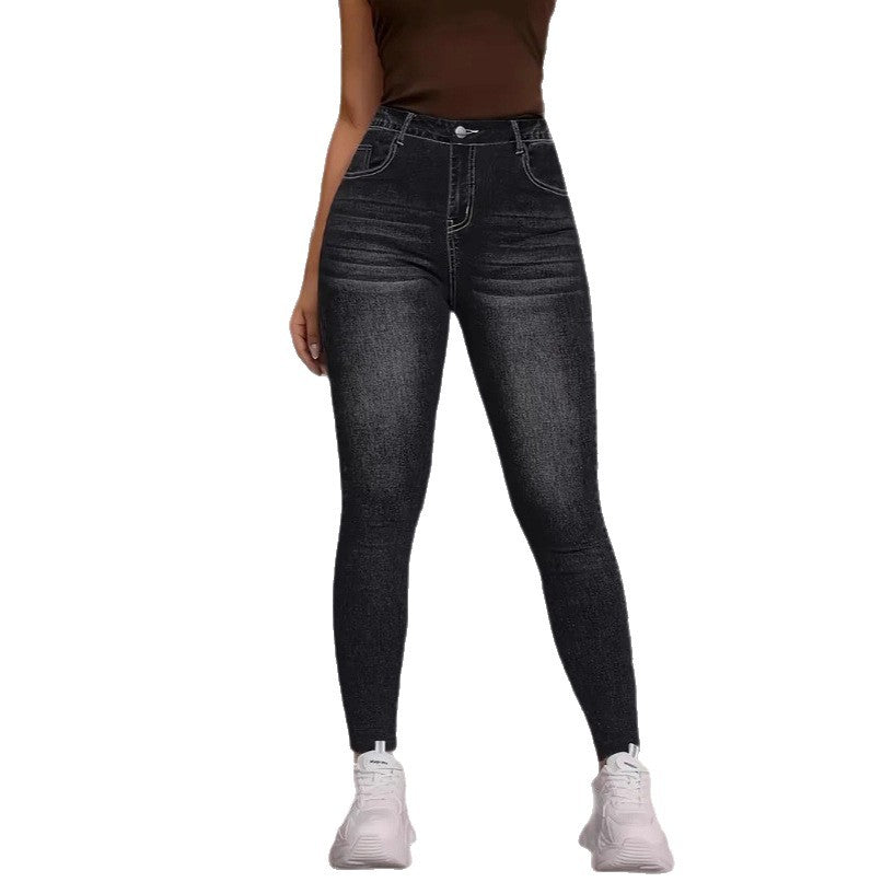 Bootcut Yoga Capri Pants With A Butt-lifting Effect Styled Like Denim Leggings