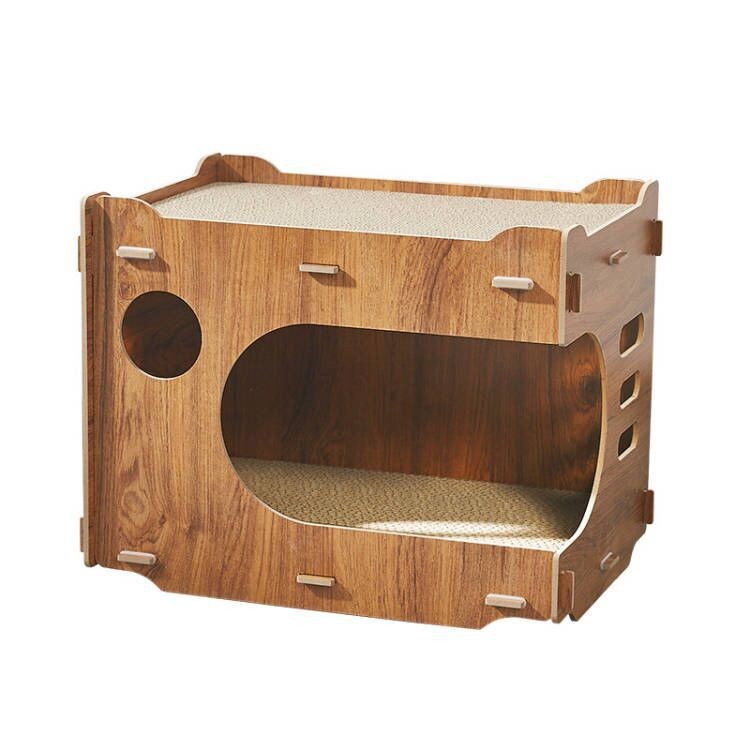 Simple And Spacious Large Double-layer Scratch-resistant Wear-resistant Non-chip Cat House