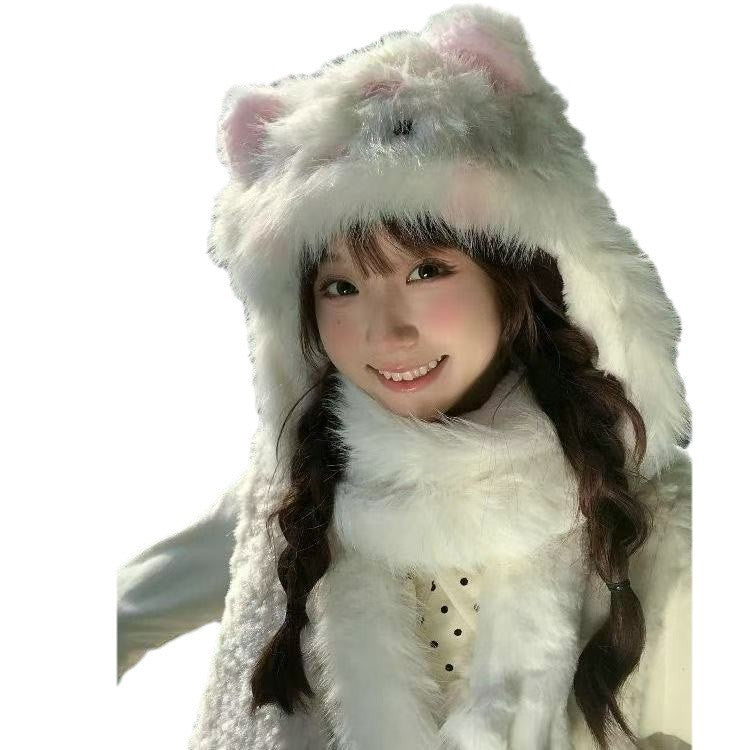 Cute Blush Sweet Plush Cartoon Hat