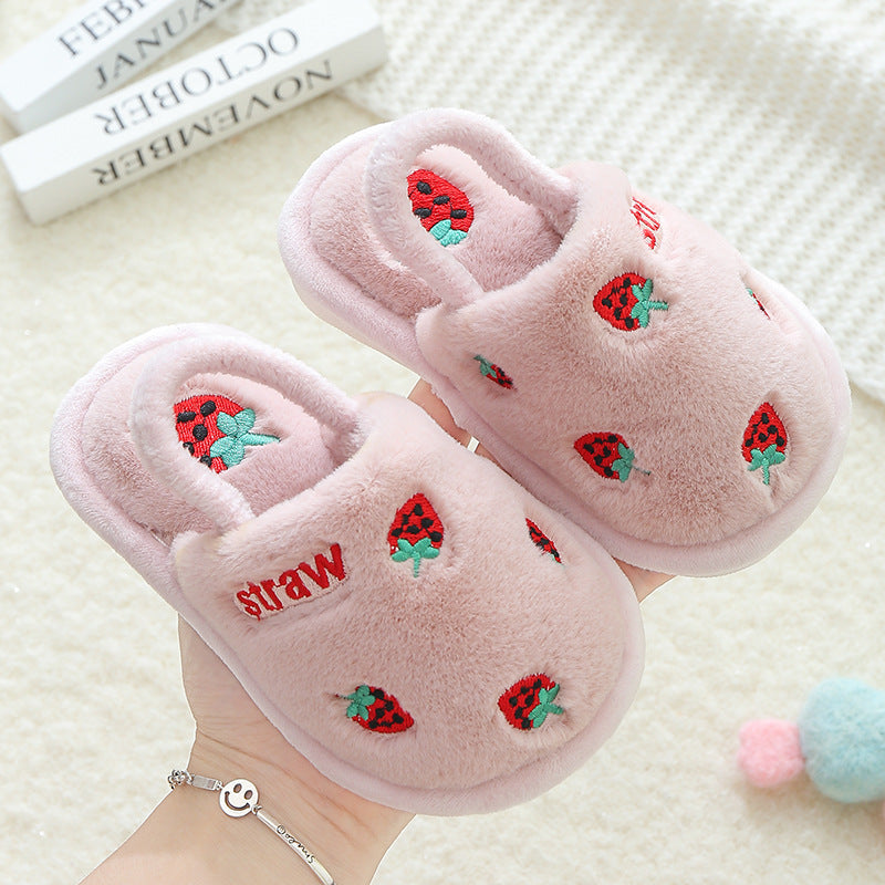 Children's warm cotton slippers