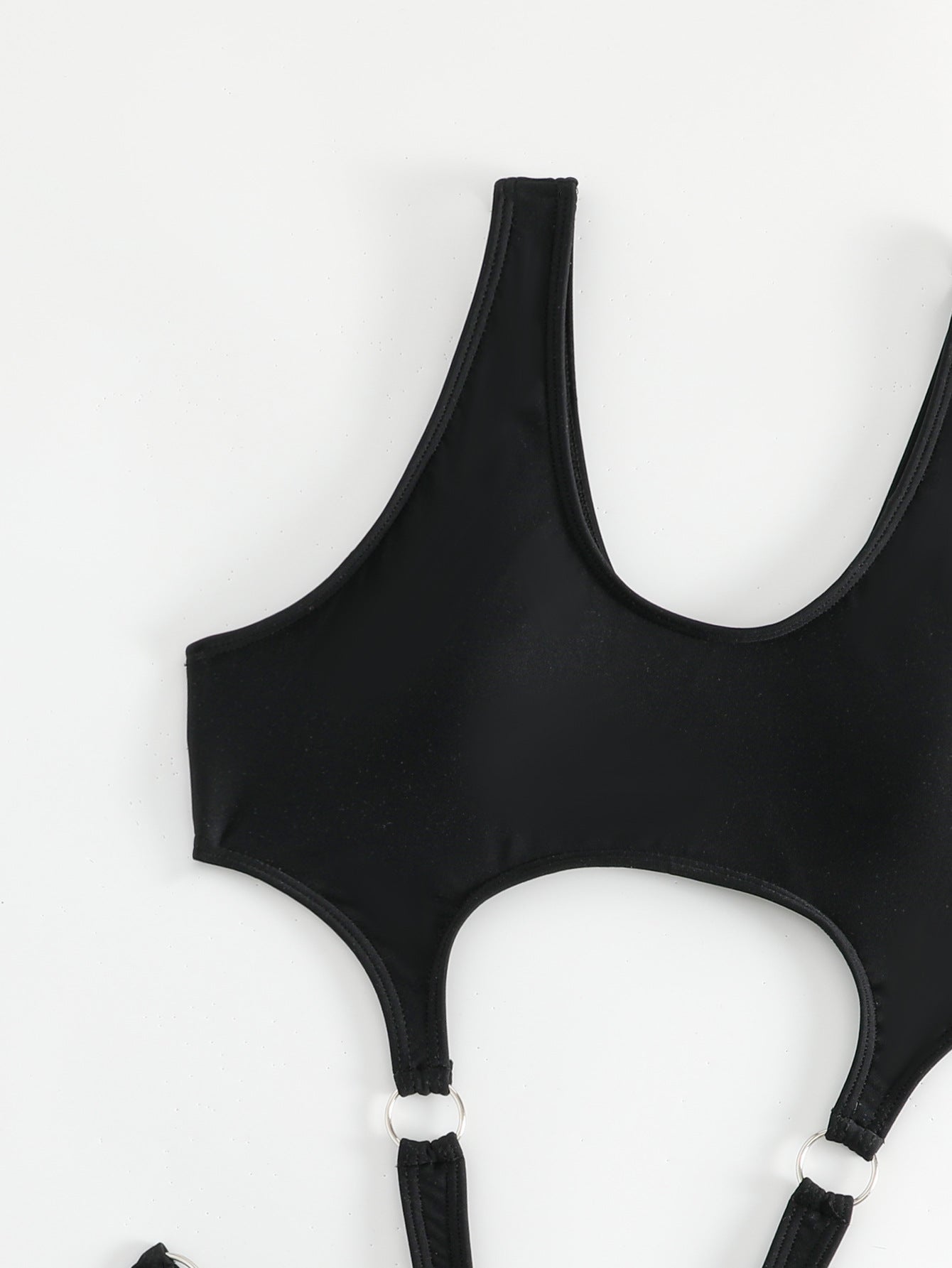 Women's Solid Color Ring One-piece Swimsuit Sexy Bikini