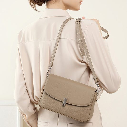 Large Capacity Genuine Leather Crossbody Bag For Women Graceful And Fashionable Genuine Cowhide