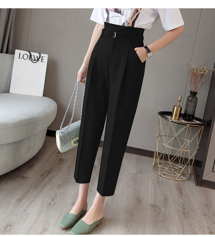Flower Bud High Waist Cropped Feet Pants