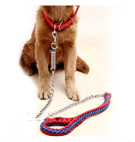 Hand-woven pet leash