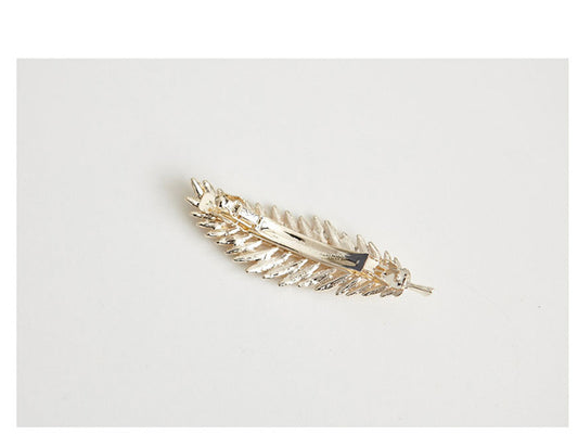 Feather leaf hairpin