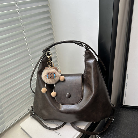 New Large Capacity Commuter Backpack Design Textured One-shoulder Bag