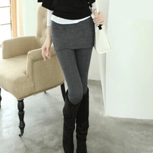 Fake two-piece leggings