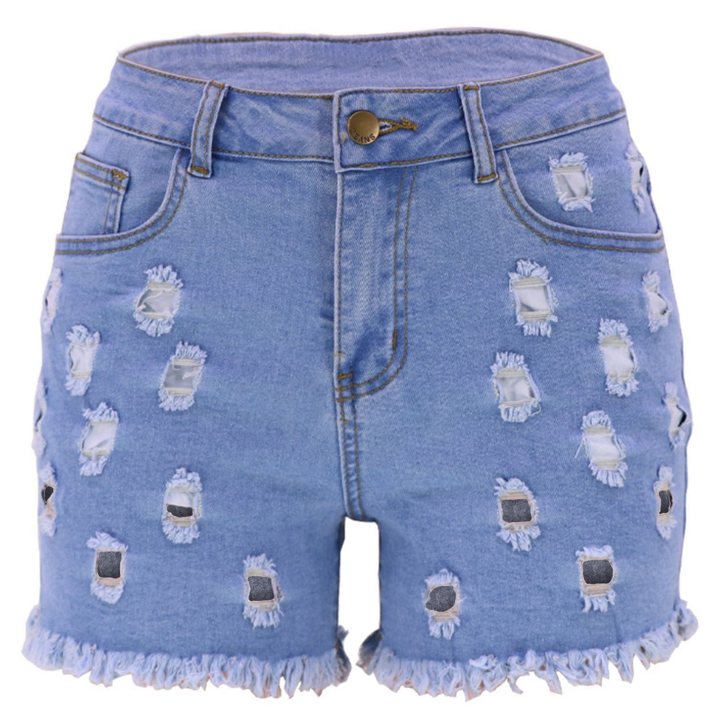 Womens Mid-rise High-elasticity High-quality Casual Shorts