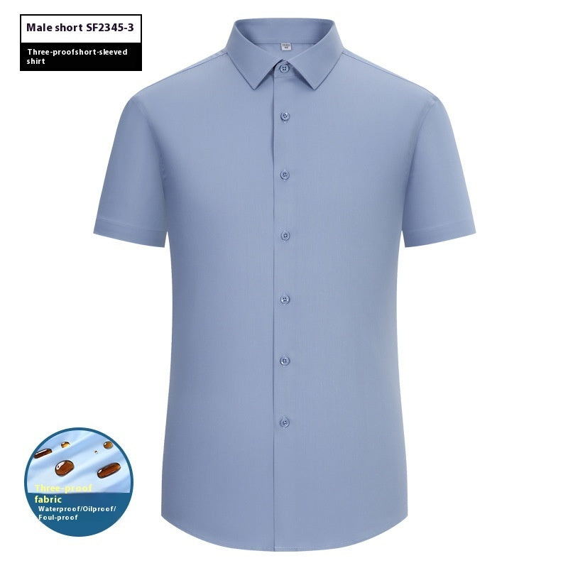 Men's Short Sleeves Are Waterproof, Oil Resistant And Stain Resistant