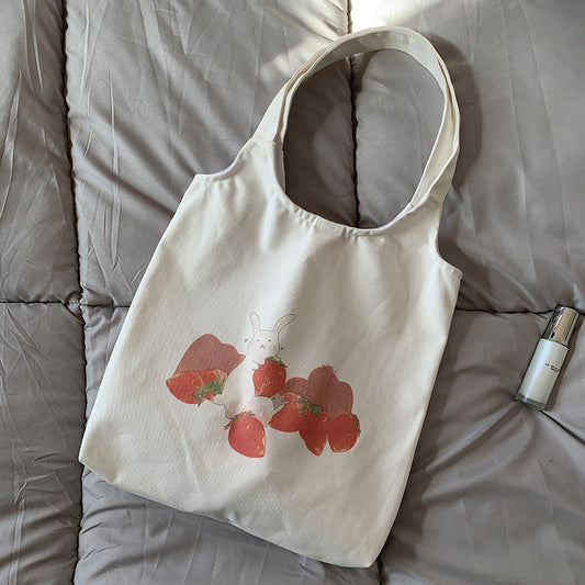 New Women's One Shoulder Japanese Cartoon Canvas Bag