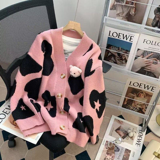 Loose And Lazy Style New Flab Hiding Knitwear Sweater