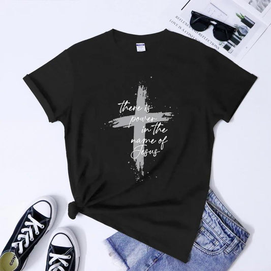 There Is Power In The Name Of Jesus Shirt Unisex Short Sleev