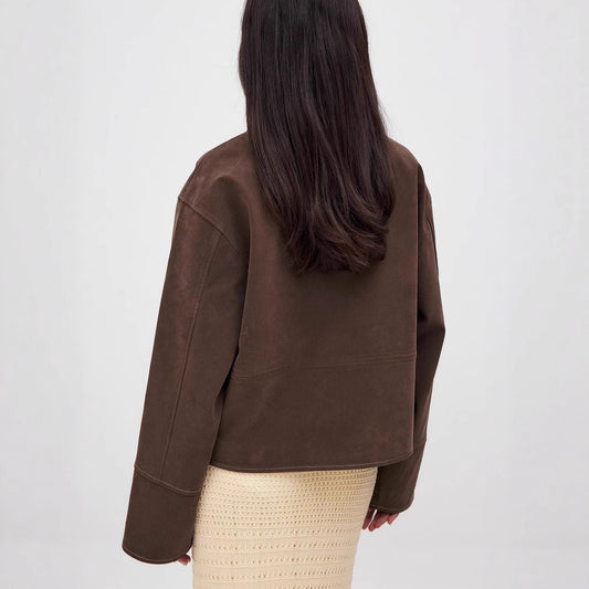 European And American Coat Dark Brown Popular Jacket