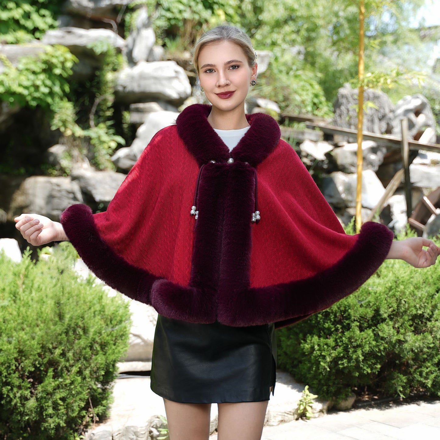 Autumn And Winter New Girl Versatile Cape And Shawl