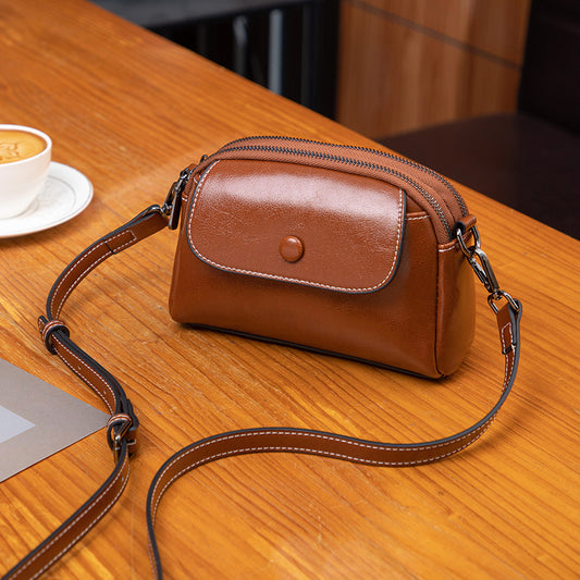 Foreign Trade Wholesale Bag For Women Summer Simplicity Shoulder Mini High-grade Cowhide Delivery