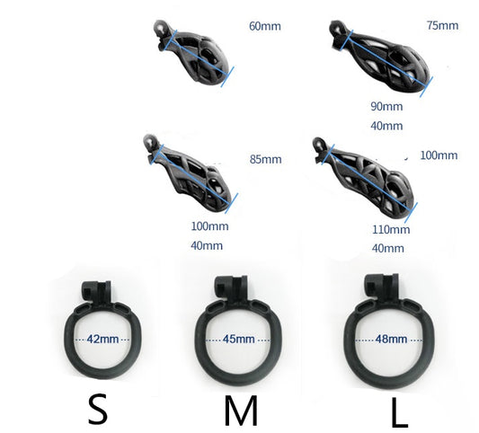 Men's black light cb chastity lock