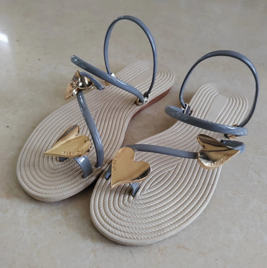Kvinders Sommerkærlighed Flade Sandaler med Dekorative Knapper